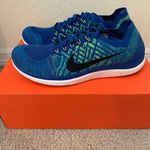 Nike Free 4.0 Flyknit - Blue / Green